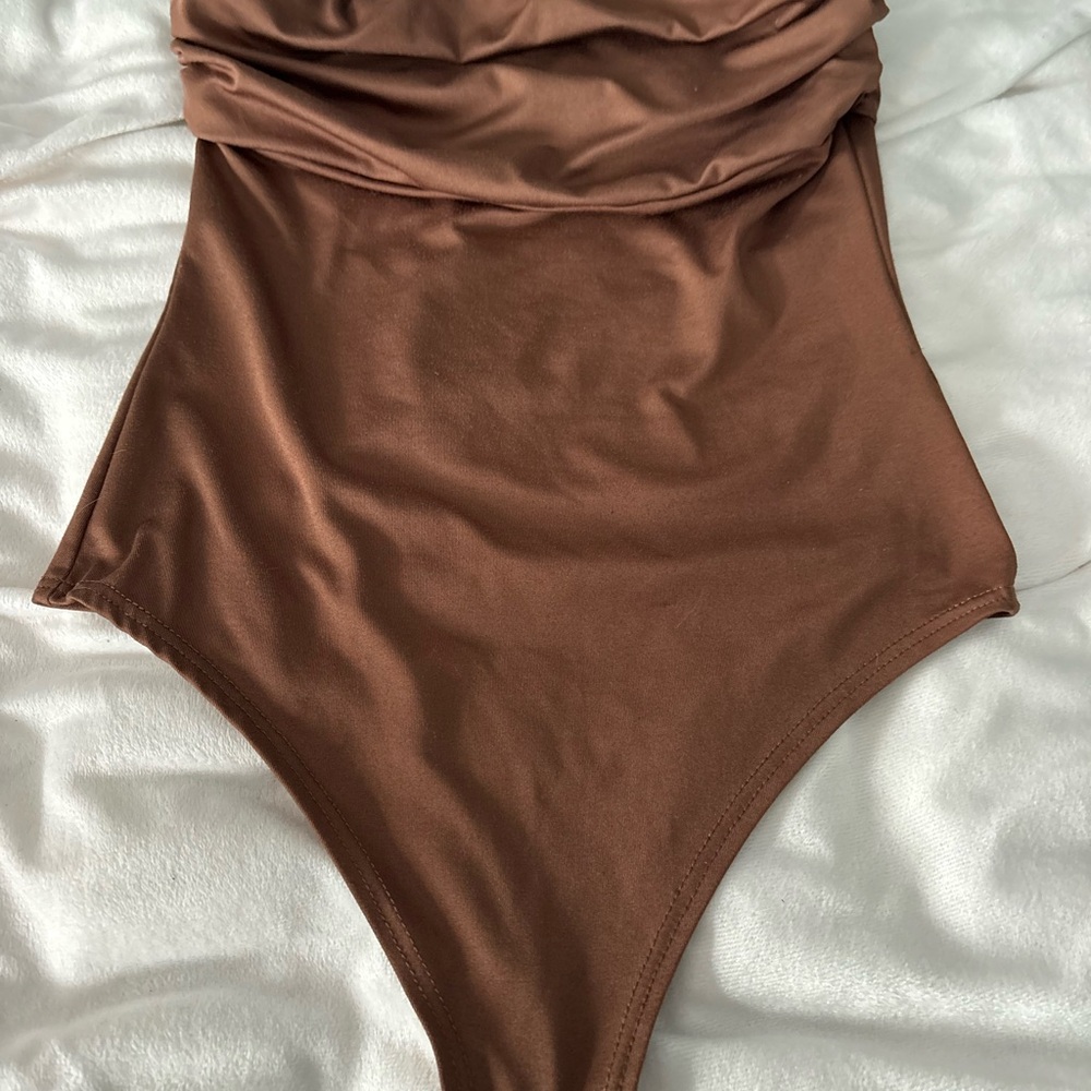 Live in the Moment sleeveless Brown Bodysuit